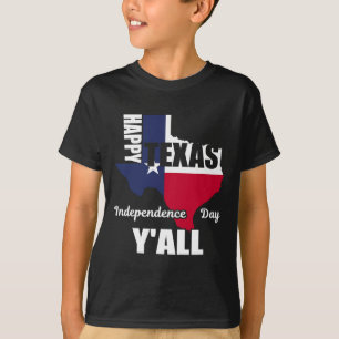 Camiseta Feliz Dia da Independência do Texas Y'all Usa Cami