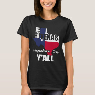 Camiseta Feliz Dia da Independência do Texas Y'all Usa Cowb