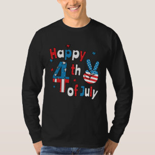 Camiseta Feliz Dia da Independência em 4 de julho