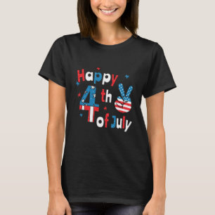 Camiseta Feliz Dia da Independência em 4 de julho