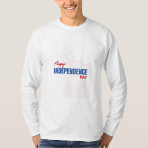 Camiseta Feliz Dia da Independência Liberdade Silhouette Ma