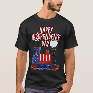 Camiseta Feliz Dia da Independência Treinar Bandeira Americ