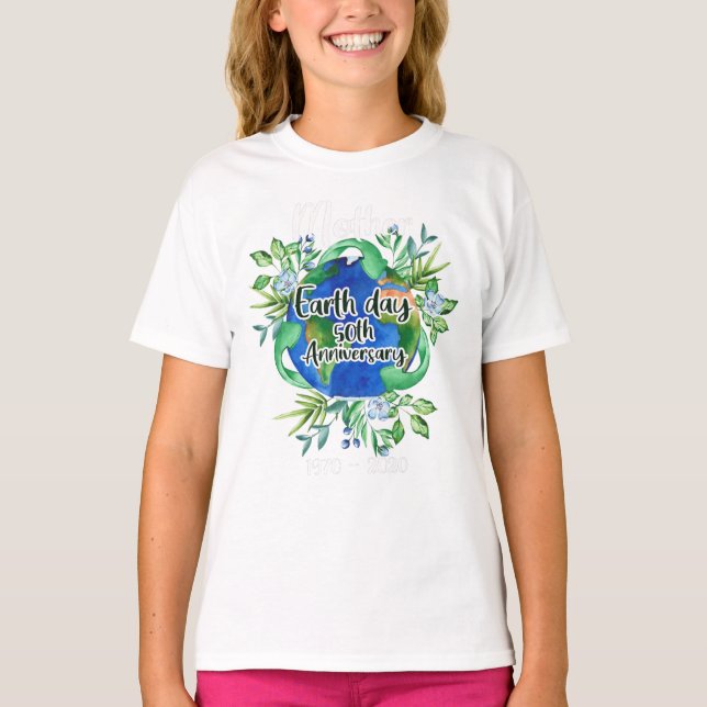 Camiseta Feliz Dia da Mãe Terra 2020 Engraçado 50 anos (Frente)