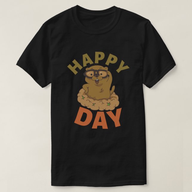 Camiseta Feliz Dia da Marmota (Frente do Design)