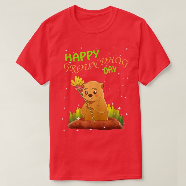 Camiseta Feliz Dia da Marmota, segundo de fevereiro de 2022 (Frente do Design)