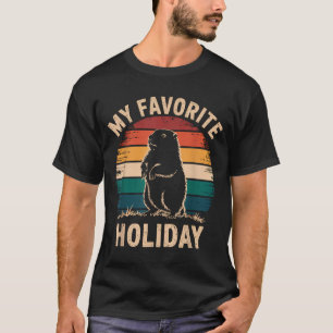 Camiseta Feliz Dia da Marmota Vintage 2025 Presente Diverti