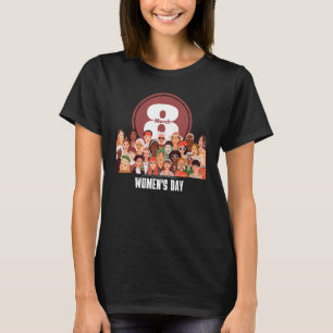 Camiseta Feliz Dia da Mulher 8 de março de 2023