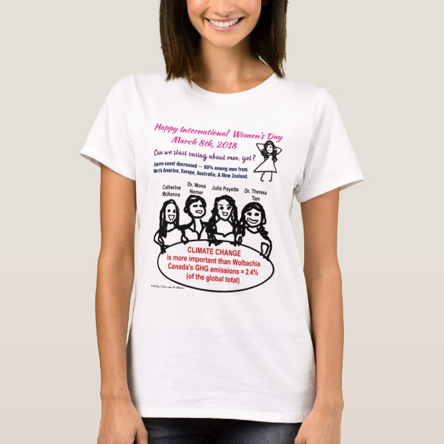 Camiseta Feliz Dia da Mulher Int'l 2018 por RoseWrites (Frente)