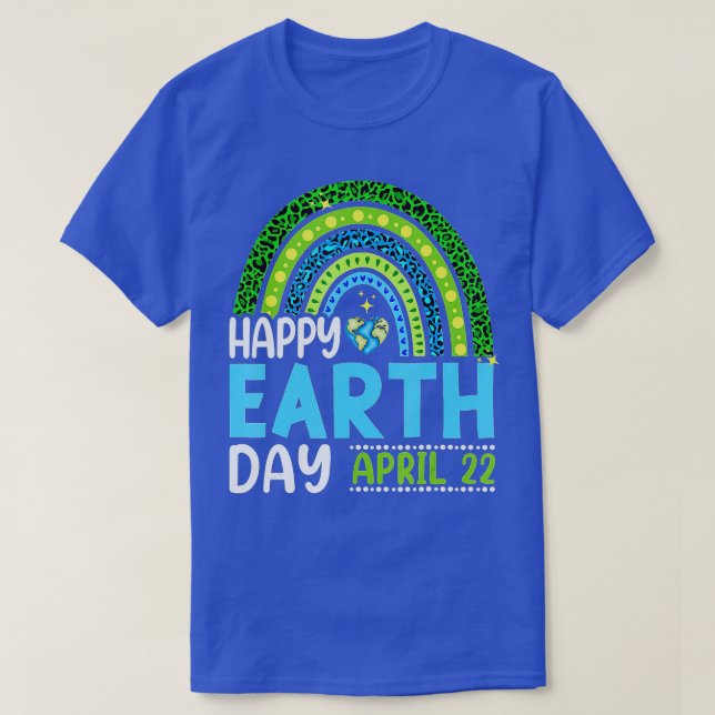 Camiseta Feliz Dia da Terra 2022 Rainbow Trendy 52nd Annive (Frente do Design)