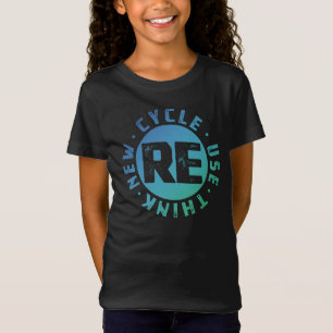 Camiseta Feliz Dia da Terra Reciclar Reutilizar Renovar Rep