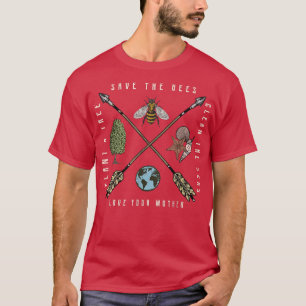 Camiseta Feliz Dia da Terra Salvem Abelhas, Plantação Ambie