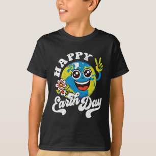 Camiseta Feliz Dia da Terra - Sinal de Paz Bonito Flor