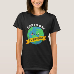 Camiseta Feliz Dia da Terra Todos Os Dias Reciclar Ciência