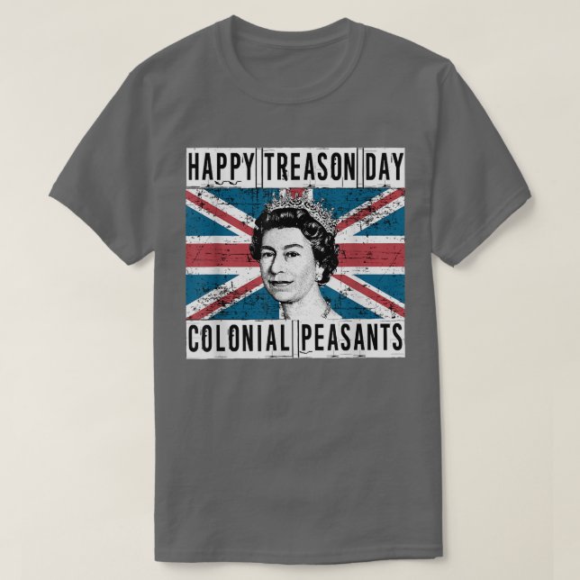 Camiseta Feliz Dia da Traição Britânico 4 de julho (Frente do Design)