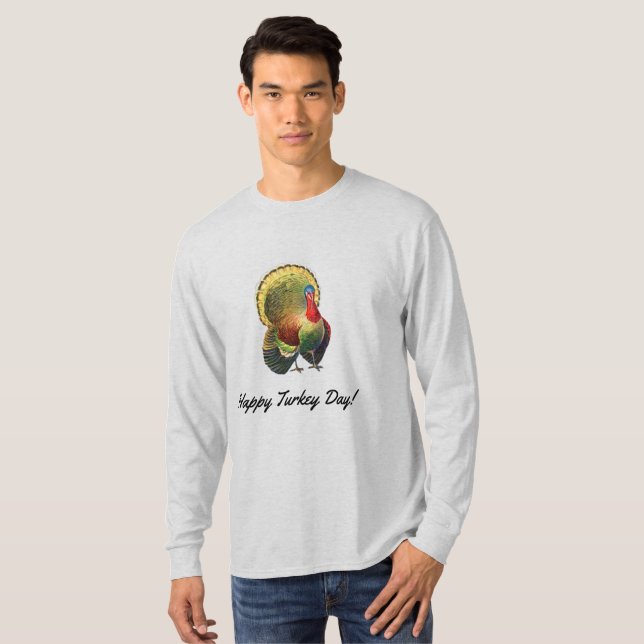 Camiseta Feliz Dia da Turquia (Frente Completa)