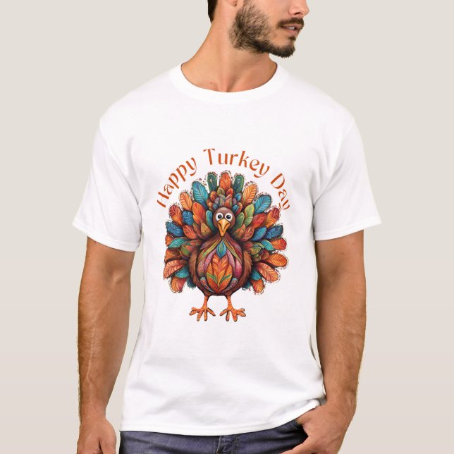 Camiseta Feliz Dia da Turquia (Frente)