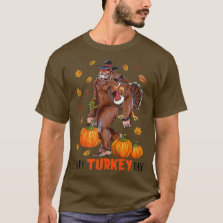 Camiseta Feliz Dia da Turquia, Pé Grande, Peregrino Turquia
