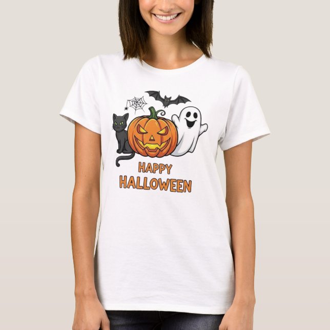 Camiseta Feliz Dia das Bruxas (Frente)