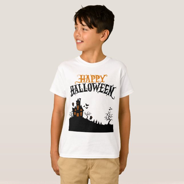 Camiseta Feliz Dia das Bruxas (Frente Completa)