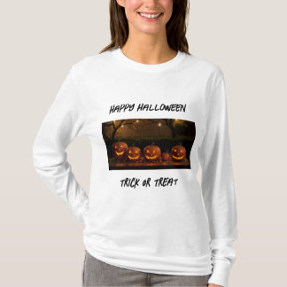 Camiseta Feliz Dia das Bruxas, Bonitinho Esculpido