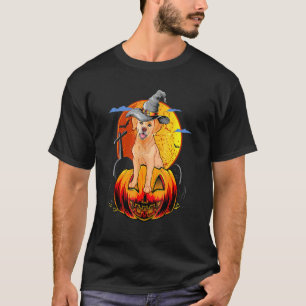 Camiseta Feliz Dia das Bruxas Cães Retriever Golden Hallowe