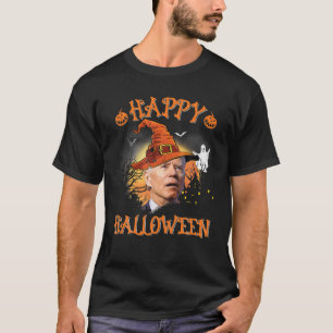 Camiseta Feliz Dia das Bruxas Confundidas Anti Joe Biden Ho