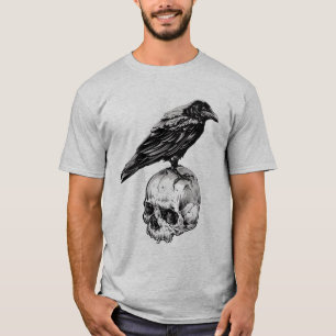 Camiseta Feliz Dia das Bruxas   Corvo e Caveira