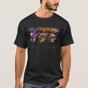 Camiseta Feliz Dia das Bruxas de Natal de Hallothanksmas Ch