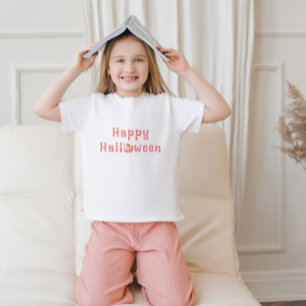Camiseta Feliz Dia das Bruxas de Tartan Rosa Pumpkin