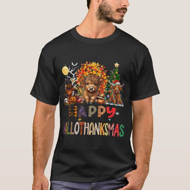 Camiseta Feliz Dia das Bruxas, Dia de Ação de Graças, Terra (Frente)