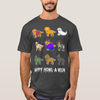 Camiseta Feliz Dia das Bruxas do Ouro Engraçado Retriever C