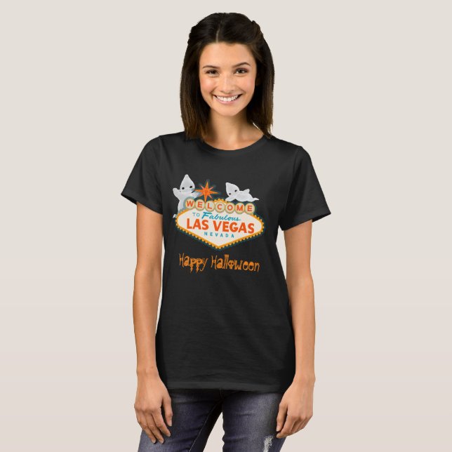 Camiseta Feliz Dia das Bruxas em Las Vegas (Frente Completa)