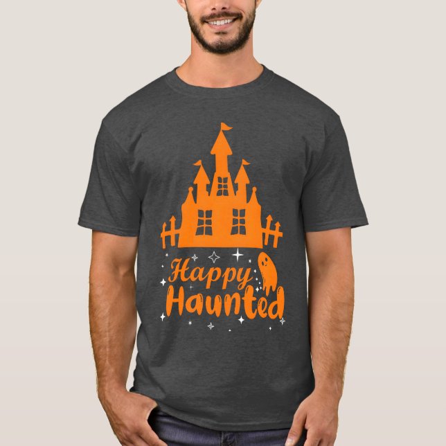 Camiseta Feliz Dia das Bruxas Engraçado Lua das Bruxas (Frente)