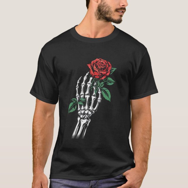 Camiseta Feliz Dia das Bruxas Esqueleto Osso (Frente)