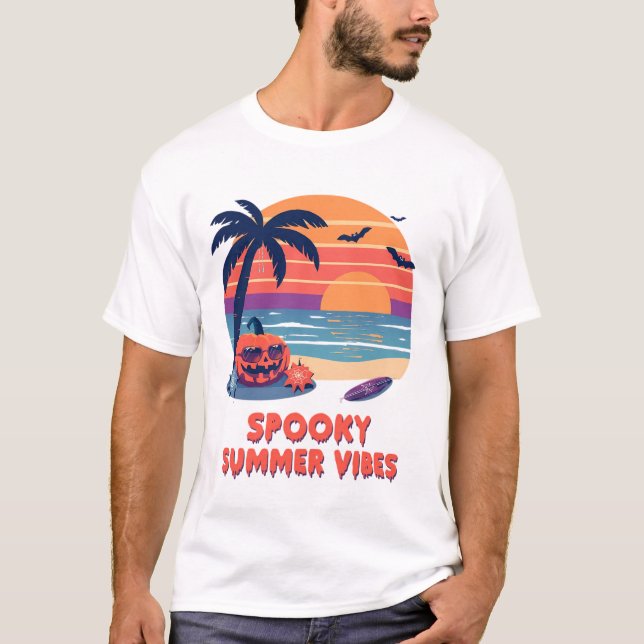 Camiseta Feliz Dia das Bruxas Feliz de Verão, Spooky (Frente)