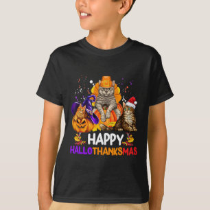 Camiseta Feliz Dia das Bruxas Feliz Hallothanksmas
