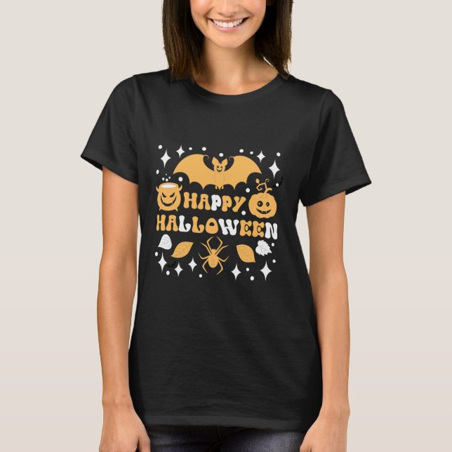 Camiseta Feliz Dia das Bruxas Feminino  (Frente)