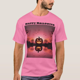 Camiseta Feliz Dia das Bruxas Jack O Lantern Sunset T-Shirt