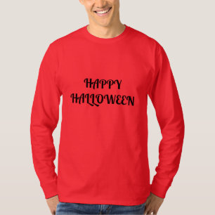 Camiseta Feliz Dia das Bruxas Negro Laranja