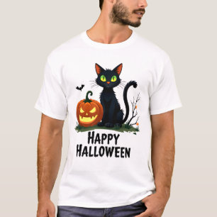 Camiseta Feliz Dia das Bruxas Resgate de Gato Pret