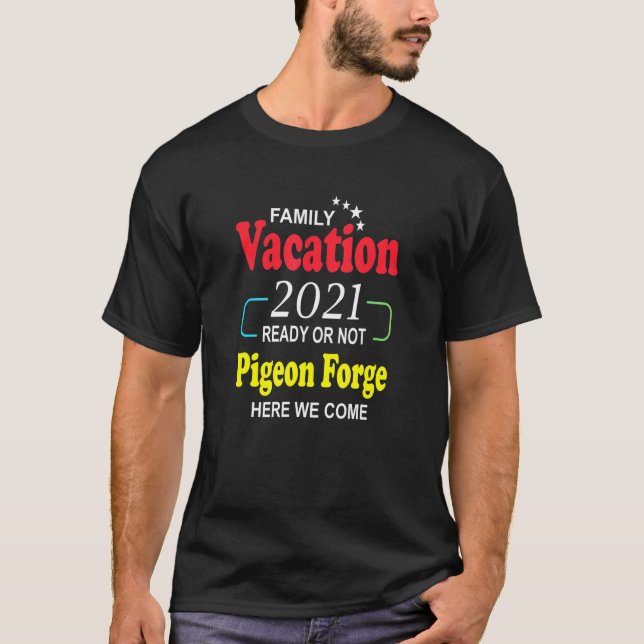 Camiseta Feliz Dia das Férias da Família Pigeon Forge 2021 (Frente)