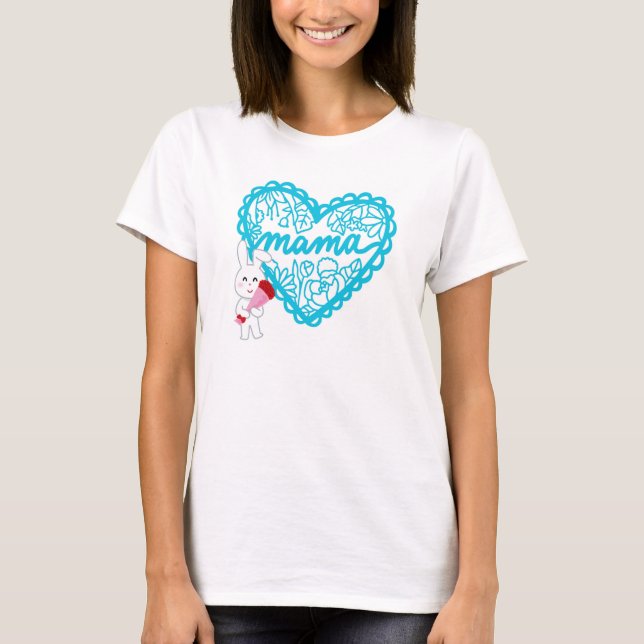Camiseta Feliz Dia das Mães - Comemorar o Amor (Frente)