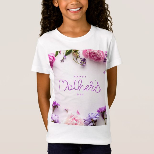 Camiseta Feliz dia das mães design  (Frente)