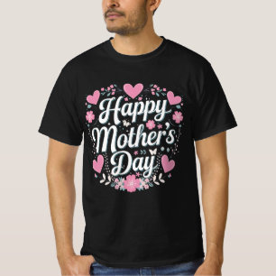 Camiseta Feliz Dia das Mães Floral Fofo Mamãe Avó