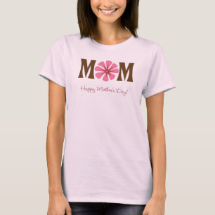 Camiseta Feliz Dia das Mães Floral Rosa MÃE