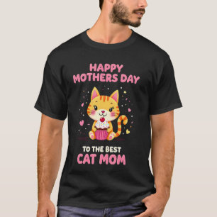 Camiseta Feliz Dia das Mães para a Melhor Mãe de Gato