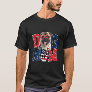 Camiseta Feliz Dia das Mães Pug Mãe de Cachorro Pug Mãe