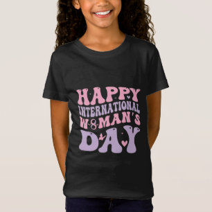 Camiseta Feliz Dia das Mulheres Design Retro