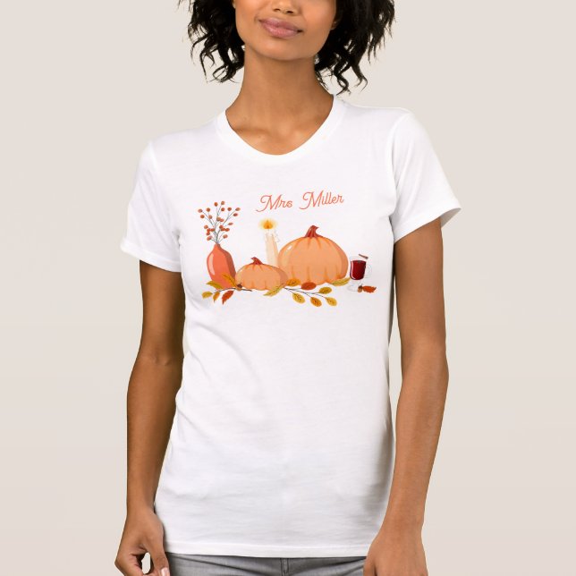 Camiseta Feliz Dia de Ação de Graças  (Frente)