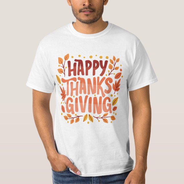 Camiseta Feliz Dia de Ação de Graças (Frente)